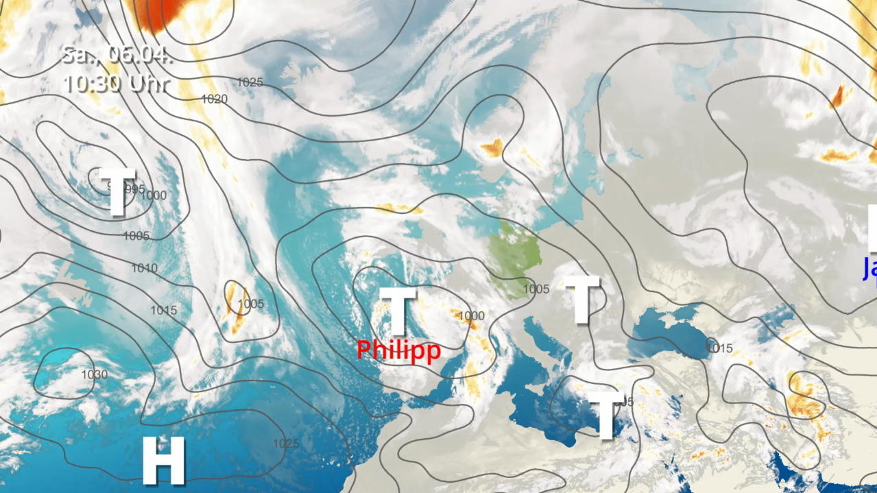 Satellitenfilm Vom 04.04. Bis Zum 06.04.: Tiefs Bringen Erst Noch ...