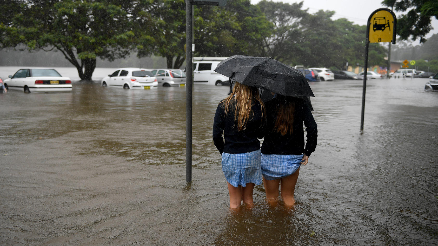 Australien Wegen Unwettern Überflutungen und Starkregen Regierung