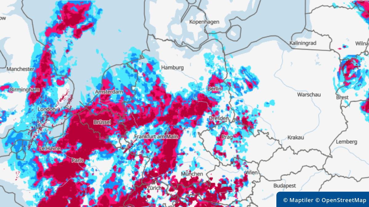 UnwetterFahrplan Deutschland aktuell Unwetterfront, Gewitter