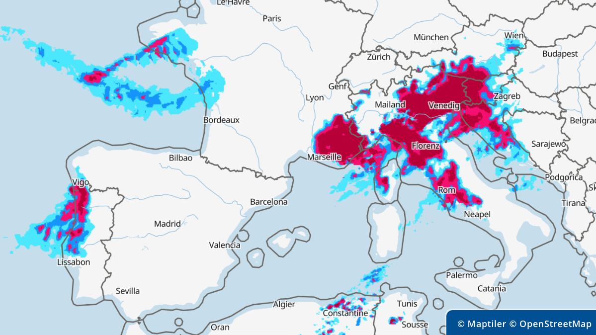 Unwetter Europa Aktuell: Gewitter, Starkregen, Hagel, Sturm & Tornados ...